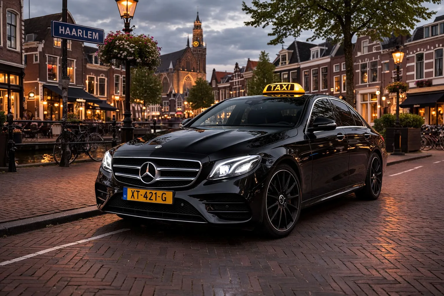 Taxi naar evenement in Haarlem centrum