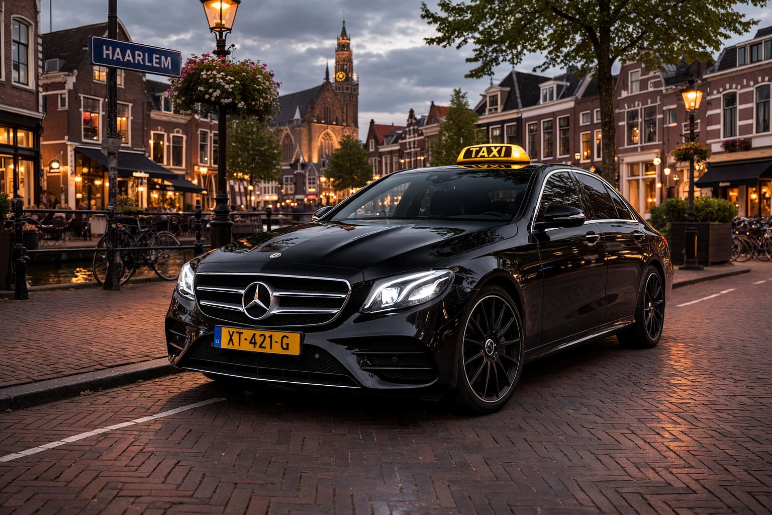 HaarlemCabTaxi Mercedes E-Klasse in Haarlem centrum